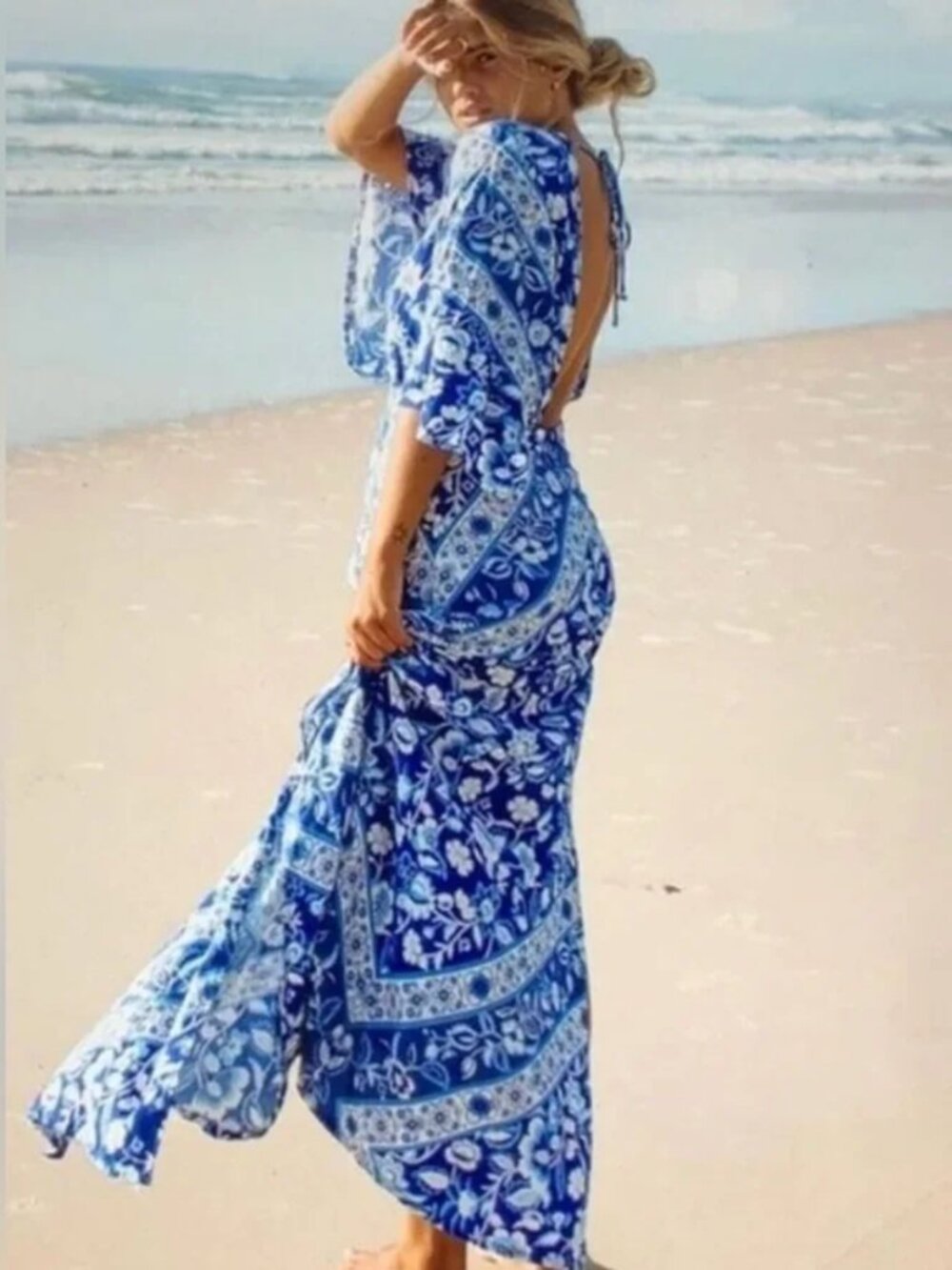 Spell & the Gypsy Lolita Cutout Maxi Dress in Bluebelle | Size Medium | Cut Out